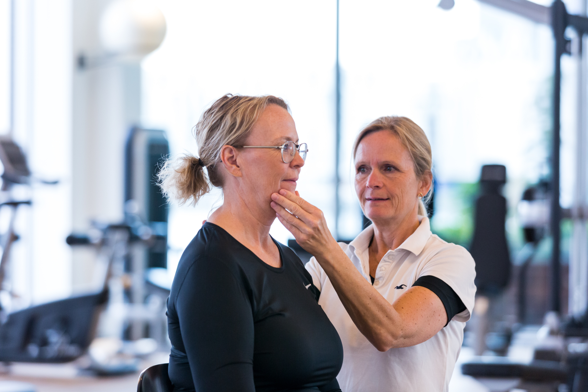 Exercises supported by a physiotherapist